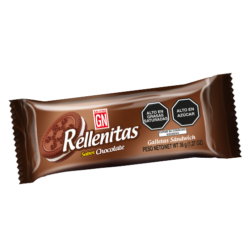 GN Rellenitas sabor Chocolate 8pk