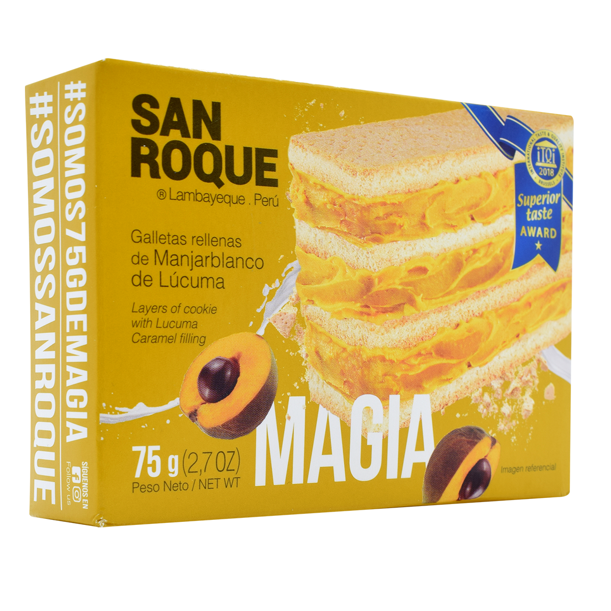 San Roque Galleta Rellena de Lucuma 75g