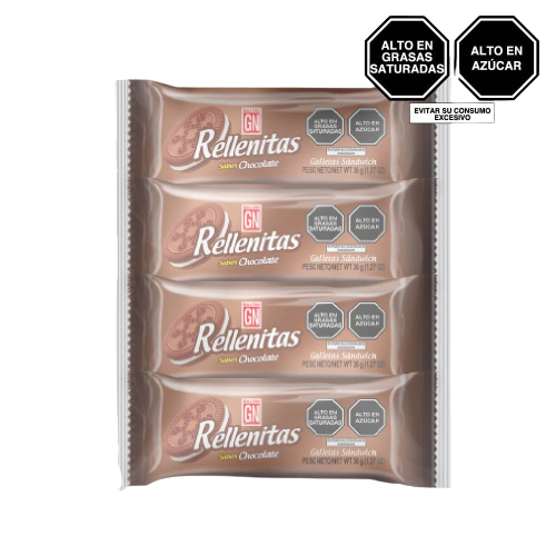 GN Rellenitas sabor Chocolate 8pk