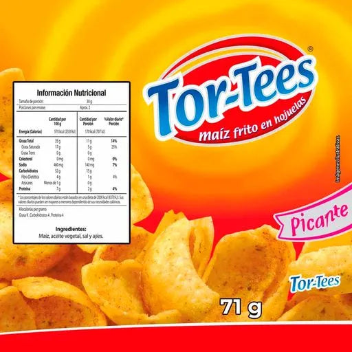 Tor-tees Picantes Corn Chips 71g